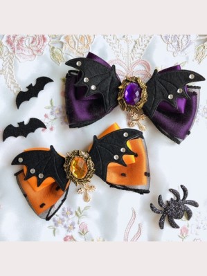 Bat Attack Halloween Lolita Hair Clip (UN81)